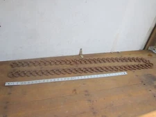 Old Rusty Flat Drag Chain 96" Long Farm Detachable Links Wall Art Steampunk