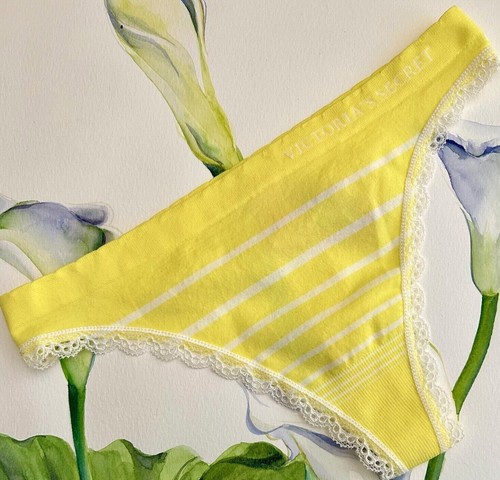 Victoria's Secret LACE Trim COTTON NYLON THONG Panty PANTIES U pick XS S M L NEW - Picture 24 of 24