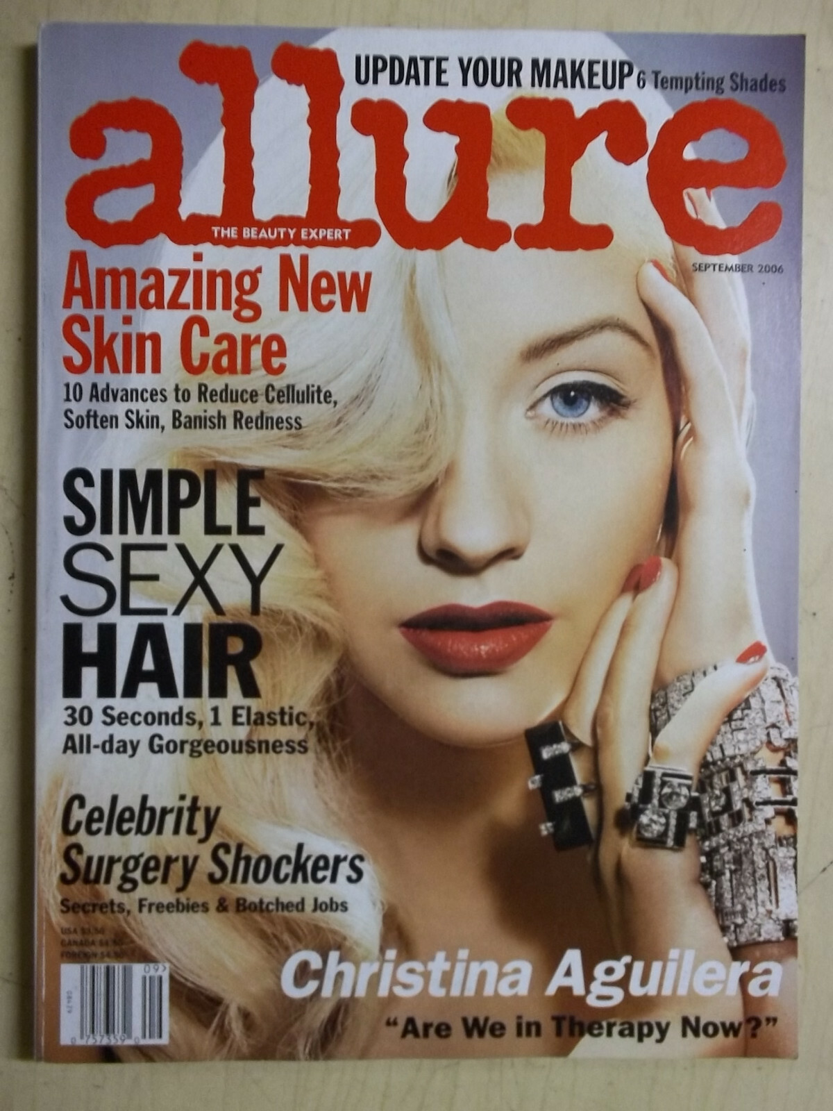 september 2006 Allure Christina Aguilera sexy cover Padma Lakshmi Carolyn  Murphy | eBay