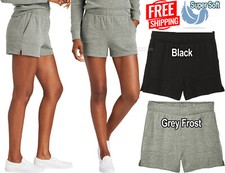 Womens Tri Blend Fleece Shorts Ladies Super Soft With Pockets Side Seamed XS-4XL