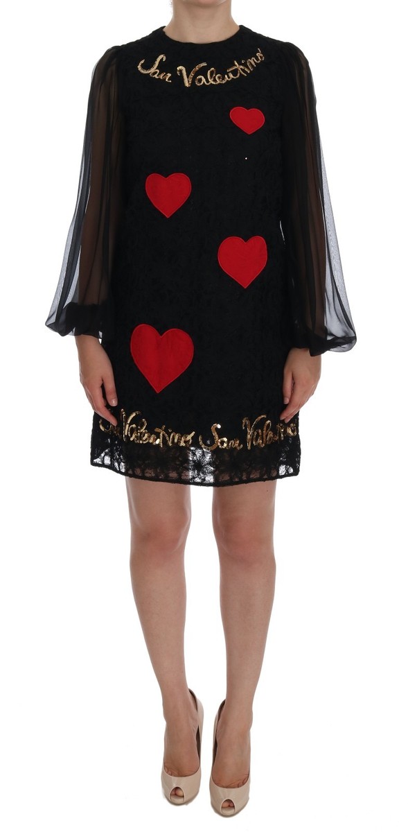 DOLCE & GABBANA ブラックドレス Dolce & Gabbana - Nero Black Lace Sleeveless Sheath Dress