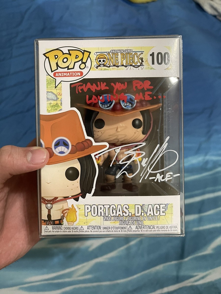 One Piece Anime Portgas. D. Ace Funko Pop Autographed Signed