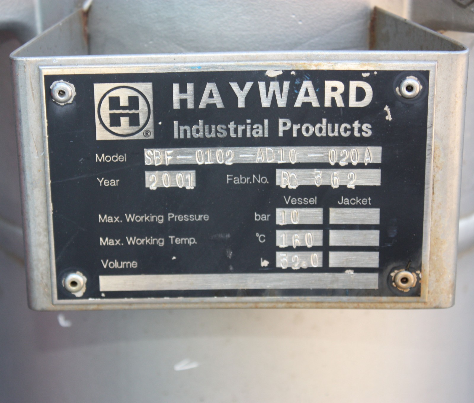 HAYWARD INDUSTRIAL Eaton Housings Sideline SBF0102AB10020A Bag