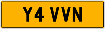 NEAT YVONNE YVONNES VINNIE PRIVATE PERSONAL CAR REGISTRATION NUMBER PLATE Y4 VVN