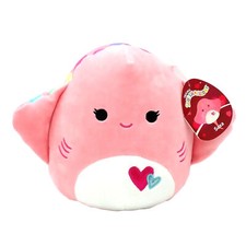 Squishmallow Saxa The Pink Stingray Plush Hearts Stuffed 2021 With Tags 8"