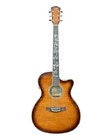 Haze SDG837SPCEQSB Flame Maple Cutaway Acoustic Guitar w/OS1 Vibration Pickups