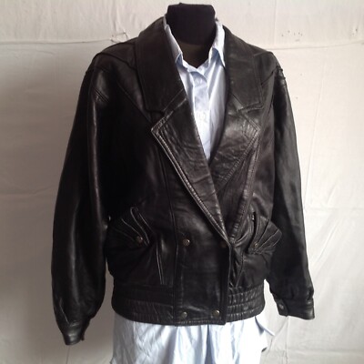 Jordan'G Paris _ Women's Jacket _ Black Leather _ Size T.M.