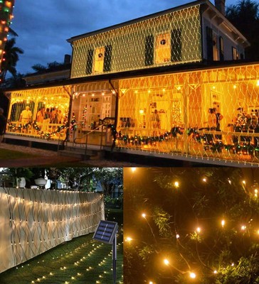 Lichternetz Außen 3x2m 1.5×1.5m LED Lichtervorhang 8 Modi IP65 Lichterkette Netz