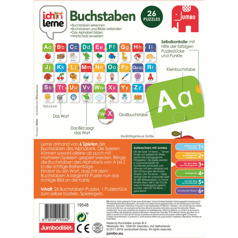 Thumbnail - Jumbo Spiele Ich Lerne Buchstaben Lernspiel Kinderspiel Abc Puzzle