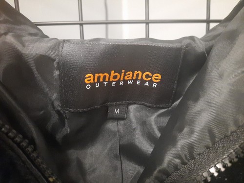 Ambiance Outerwear Jacket Woman's Medium Faux Fur Black Lined Full Zip Coat - Picture 7 of 13