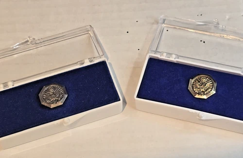 Vintage United States Federal Service Pins Set 20 & 30 Year Original Box Shown