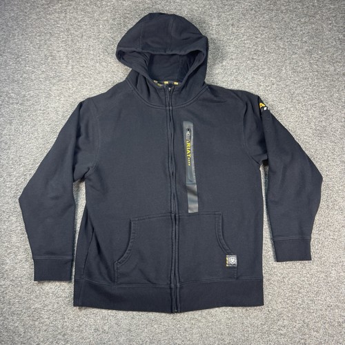 ARIAT Men's Rebar Workman Full Zip Hoodie – Reflective Flag Graphic, Water-Repellent Fleece, Adjustable Hood, Ribbed Cuffs - View #13