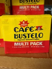 Cafe Bustelo Ground Espresso Coffee 10oz Brick 4 Pack