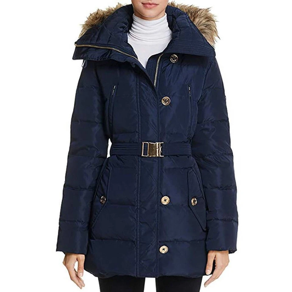 MICHAEL Michael Kors Women's Mid-Length Down Coat with Zip-Out Hood - Image 2 of 3