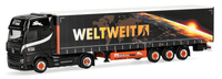 Herpa, Mercedes Benz Actros L 2018 4X2 Mit 3-Achs-AnhäNger Ferntrans Haas, 1/...