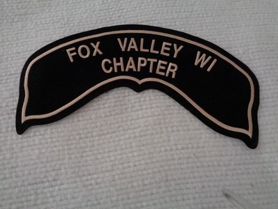 Large Harley Davidson HOG Fox Valley WI Rocker Chapter Patch 12'' x 5''