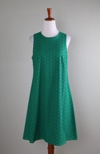 CALVIN KLEIN NWT $99 Green Embroidered Eyelet Sleeveless Shift Dress Size 4