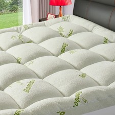 Premium Viscose Made from Bamboo Twin XL Size Mattress Topper for Back Pain, ...