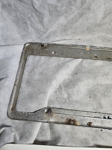 Set Harvest Ford Shasta Vintage Metal Dealership License Plate Frame W/ad Plate - Picture 6 of 12