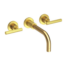 Newport Brass 3-991L/04 East Linear Wall Mount Lavatory Faucet Satin Brass PVD 