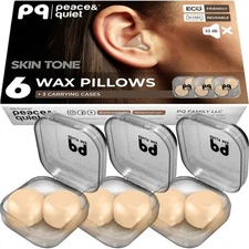 Silicone Wax Ear Plugs for Sleeping Noise Cancelling 32dB Ear Protection Soft
