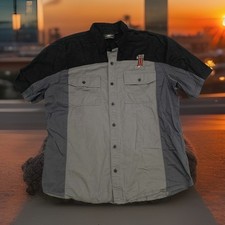 Harley Davidson Mens XL Shirt Short Sleeve Embroidered Black Gray 1 Mechanic