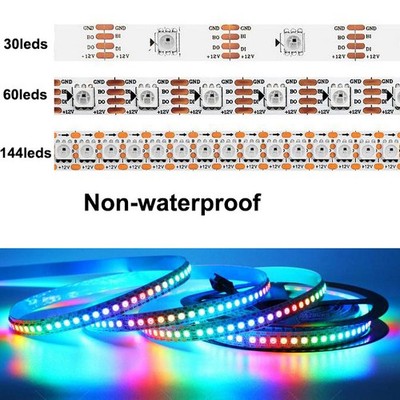 WS2815 12V LED Strip Pixel Light Individually IC Addressable Dual-Signal Lights