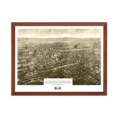 Old Map of Billings, MT 1904 - Vintage Billings Montana Art