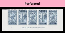 US 6029-6030 6030b Boston World Stamp Show F footer plate strip 5 MNH 2025