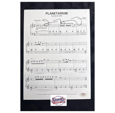 Justin Hurwitz Signed La La Land City Of Stars Music Sheet PSA AP28442