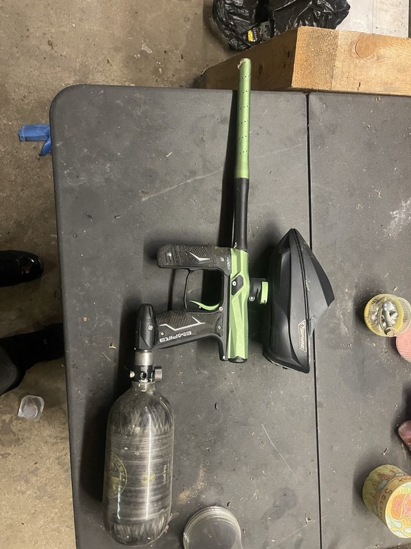 Empire Mini GS Paintball Marker Package w/ Hopper & Air Tank