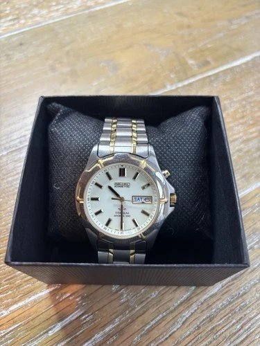 Vintage SEIKO Mens Kinetic Watch | MOdel #5M43-0B69 | Lot #BRW10