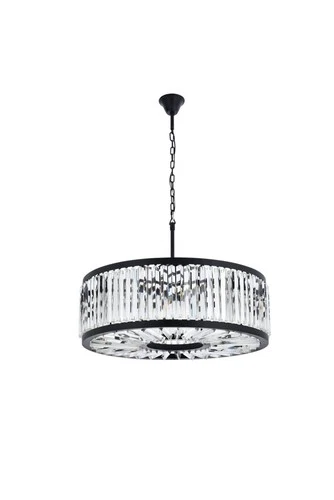 Elegant Lighting Chelsea 36" 10 Light Royal Crystal Pendant Lamp - Picture 7 of 8