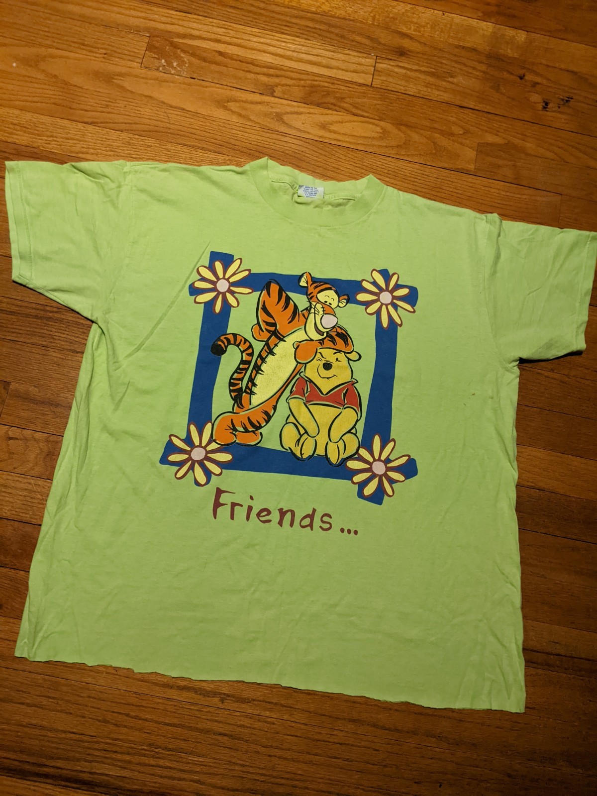 Vintage 90s Disney Pooh Men's Friends No Matter What T-shirt sz XL