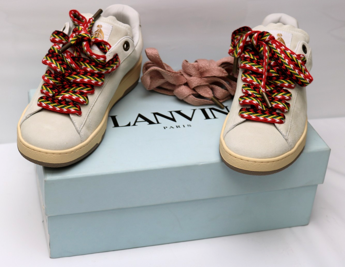 Lanvin Lite Curb low top Sneaker White Suede FM-SKDK0B-VESU-A23 