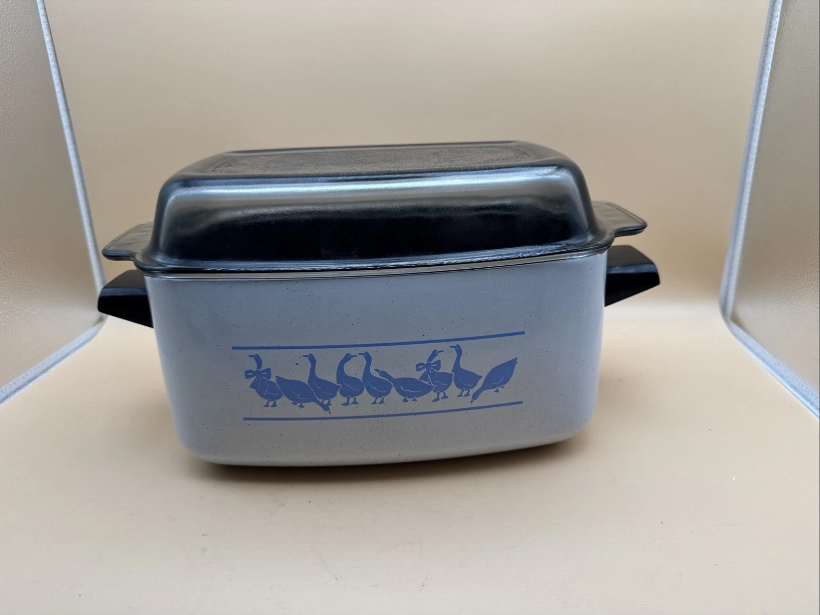 WEST BEND Vintage Slow Cooker 4 QT: Replacement Geese Pattern Pot/Lid Only