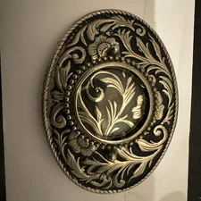 Belt Buckle Pewter, Silver? Buckle only no coin!