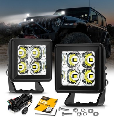 AUXBEAM 2''inch LED Work Light Spot Pods Bar Driving Fog Lamp Offroad Truck SUV