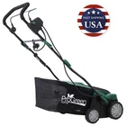 Electric Garden Scarifier, 2in1 16'' Dethatcher Scarifier 15Amp w/Removable Bag