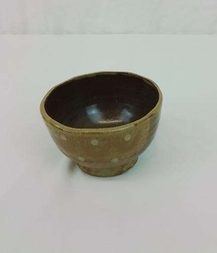 Frances Senska Stoneware 4" Bowls Set of 2 Brown + Blue Montana Pottery #J3793 - Picture 5 of 11