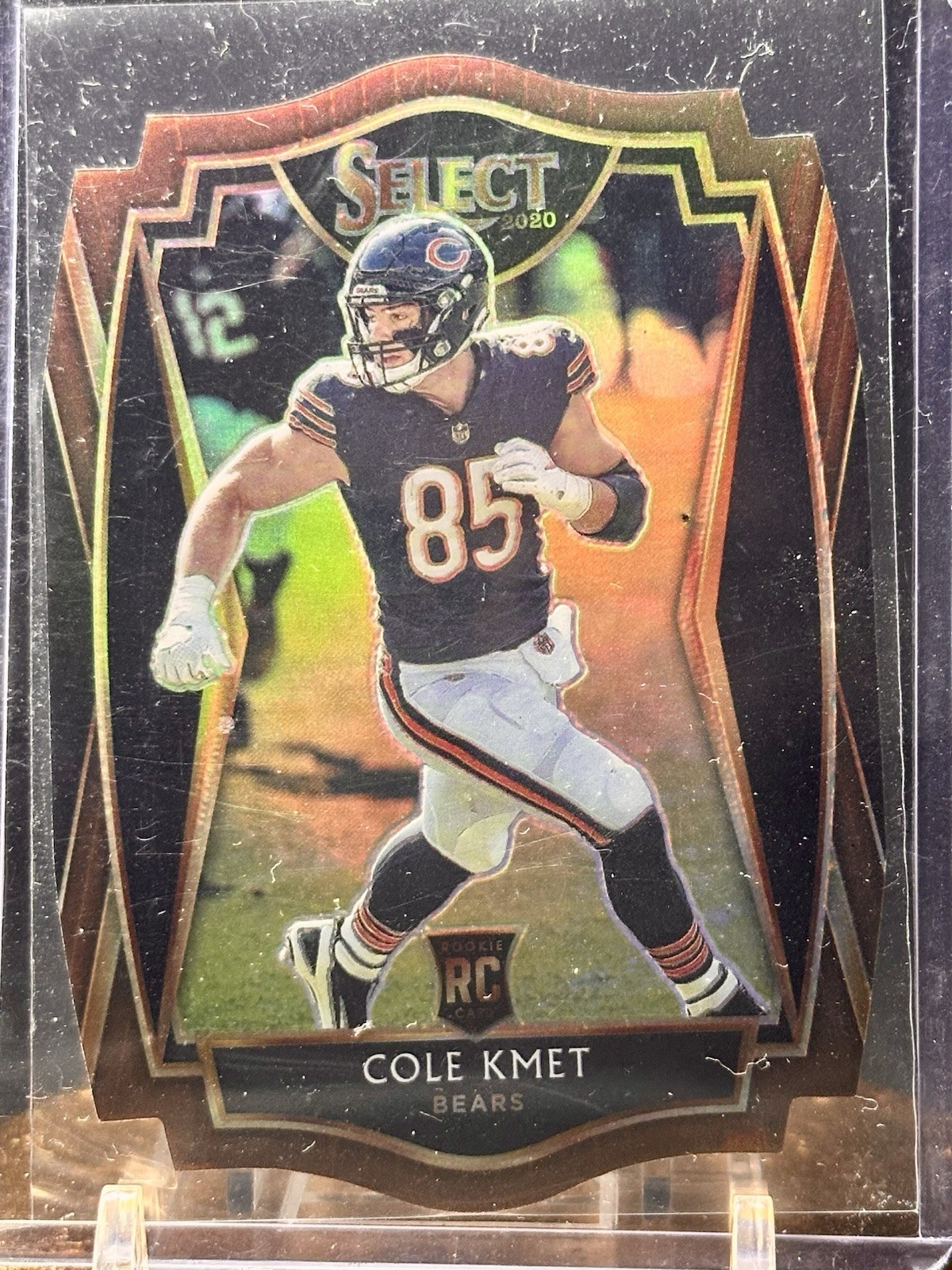 2020 Panini Select Cole Kmet Chicago Bears Premier Level 174 Copper Die-Cut /355