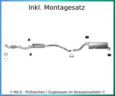 Auspuffanlage ab Kat für Opel Corsa D 1.4 16V Auspuff Flexrohr Montagesatz