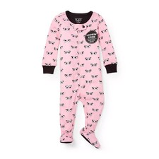 C1 !WOW! NWT 2T The Children's Place Girls PINK GOOGLY EYES Sleeper Pajamas