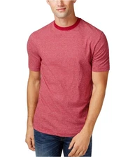 Club Room Mens Striped Graphic T-Shirt, Red, Big & Tall, LT