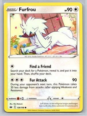 Furfrou 126/198 Chilling Reign Colorless Basic Poodle Find a Friend Common TCG