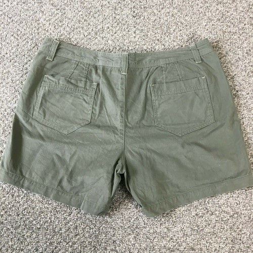 Natural Reflections Shorts Womens 16 Green Front Back Pockets 100% Cotton - Picture 5 of 12