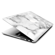 Skin Decals Wrap for MacBook Pro Retina 13" - Grey and White Marble panel