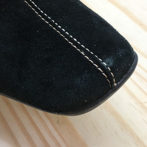 Aerosoles Sandals Womens 9.5 B Casual Slip On Lined Mules Black Suede Heels - Picture 14 of 16