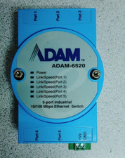 ADVANTECH ADAM-6520 5 PORT INDUSTRIAL 10/100 ...