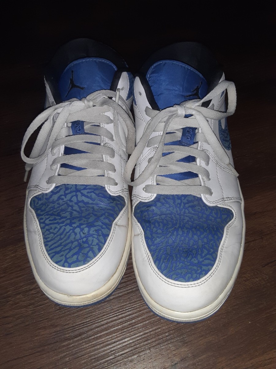 Jordan 1 Retro Low 'White Sport Blue' - Size 13 ( 553558-104 ) | eBay